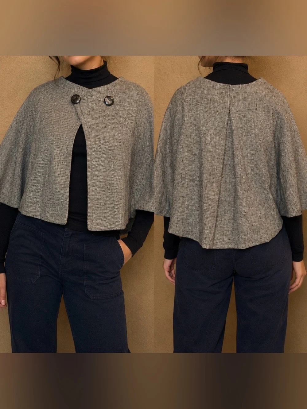 A.N.A Gray Cape Sweater Women’s L/XL